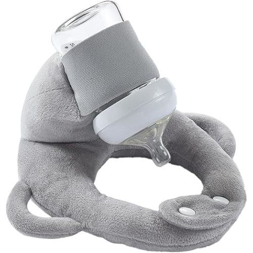 Bottle Holder for Self Feeding Pillow Bottle Holder Hands Free, Adjustable Feeding Pillow, Plush Bottle Support Pillow Soft Washable