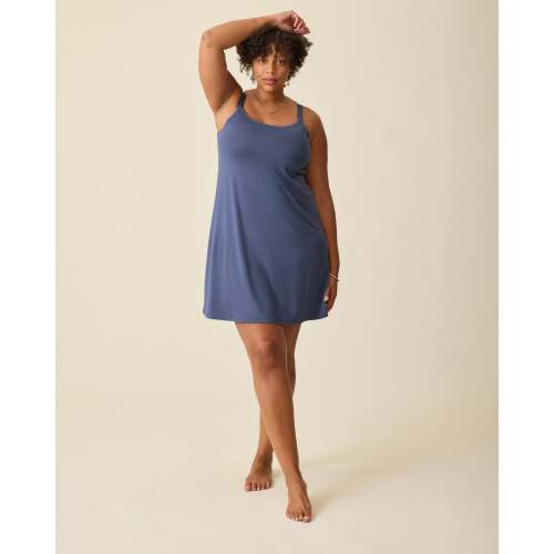 Stella Hands-Free Pumping & Nursing Nightgown | Slate Blue - Kindred Bravely