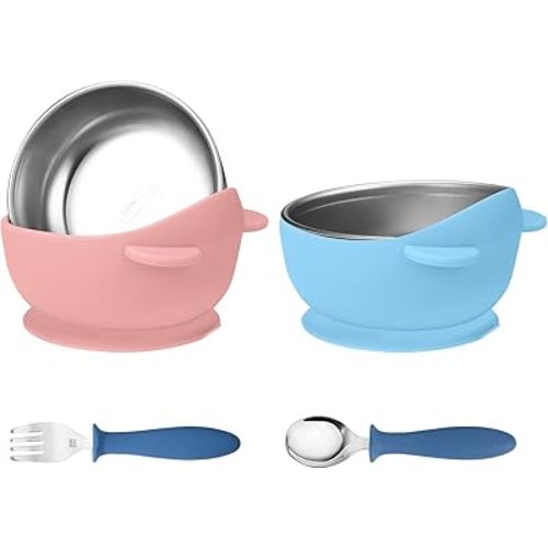 2 Pack Stainless Steel Baby Bowls
