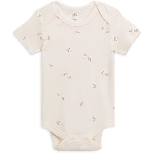 Colored Organics Unisex Newborn Organic Cotton Bodysuit - Short Sleeve Infant One Piece - Baby Boy and Girl Clothing