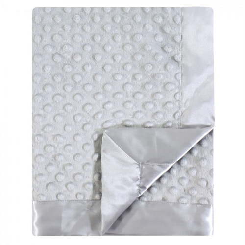 Hudson Baby Infant Plush Mink Blanket, Gray, One Size