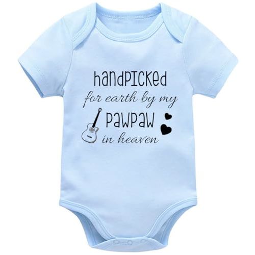 Handpicked for Earth by My Pawpaw in Heaven Baby Clothes Funny Newborn Bodysuits Infant Boys Girls Romper Outfits