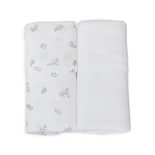 Bubba Blue Organic 2 Pack Jersey Wrap White | Baby Bunting AU