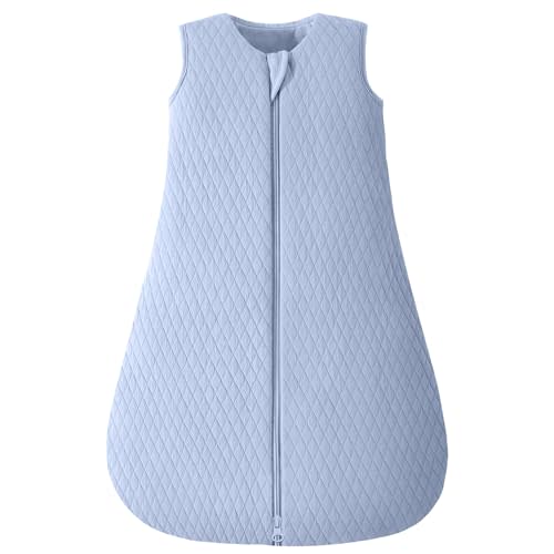 Yoofoss Baby Sleep Sack 0-6 Months TOG 2.5 Winter Baby Wearable Blanket, 100% Organic Cotton Infant Sleeping Sack 2-Way Zipper Warm Quilted Sleep Sack