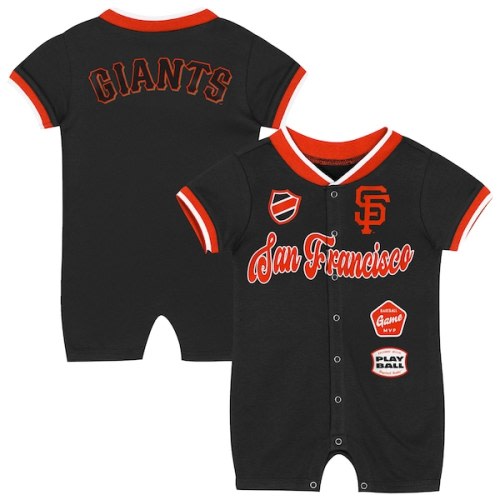 San Francisco Giants Outerstuff Infant Pinch Coverall - Black