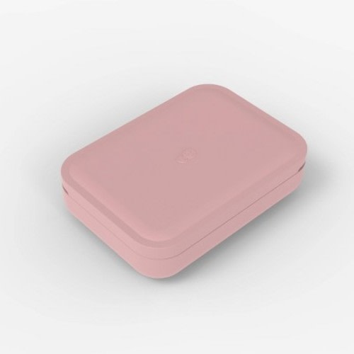 ezpz Baby-Led Travel Bento Box - Blush: Silicone, BPA-Free
