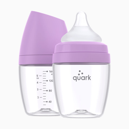 Quark BuubiBottle Hybrid Baby Bottles (2 pack) - Purple, 5oz, 2