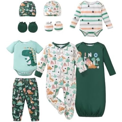 NZRVAWS Preemie Newborn Baby Clothes Infant Essential Must Have Bodysuit Layette Set 11 Piece Preemie-18 Months
