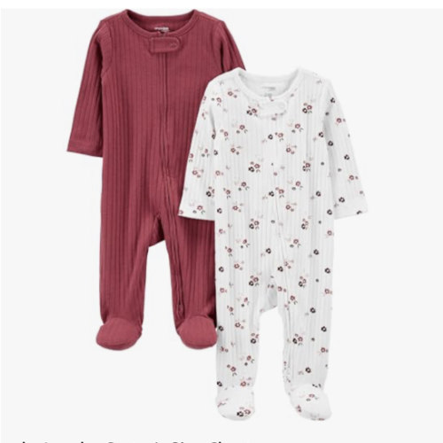 Simple Joys by Carter's Baby Boys' 2-pack 2-way Zip Textured Sleep and Play