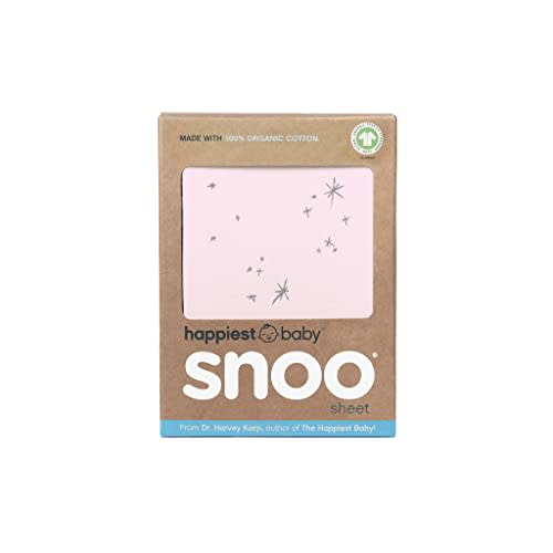 Happiest Baby SNOO Bassinet Fitted Sheet - 100% Organic Cotton Nursery Bedding - Fits SNOO Sleeper Crib Mattress (Rose Galaxy)