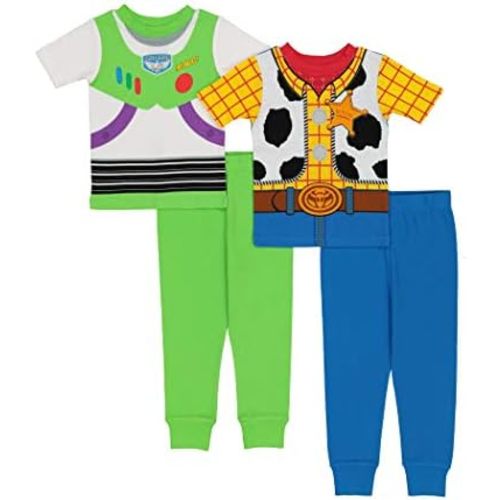 Disney boys 4-piece Snug-fit Cotton Pajama Set, Soft & Cute for Kids