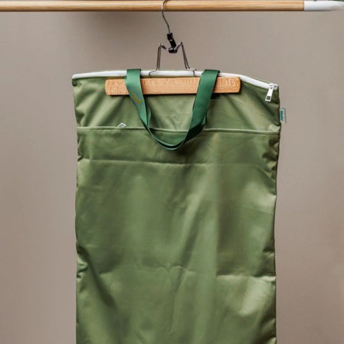 Fern Color - Large Zipper Hanging Wet Bag, Laundry Bag with Handles