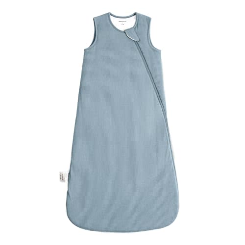 BubblePanda Rayon Made from Bamboo Sleep Sack 6-12 Months 1.0 Tog Baby | Lightweight Baby Sleep Sacks, Soft Sleeping Sack, 2-Way Zipper, Wearable Blanket For Babies, Glacier, Medium