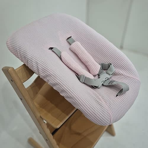 Cotton Cover Sheet Compatible with Stokke Tripp Trapp High Chair Newborn Set (Baby Pink)