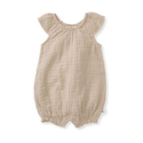 Burt's Bees Baby Organic Cotton Dotted Muslin Bubble - Fossil Muslin, Newborn