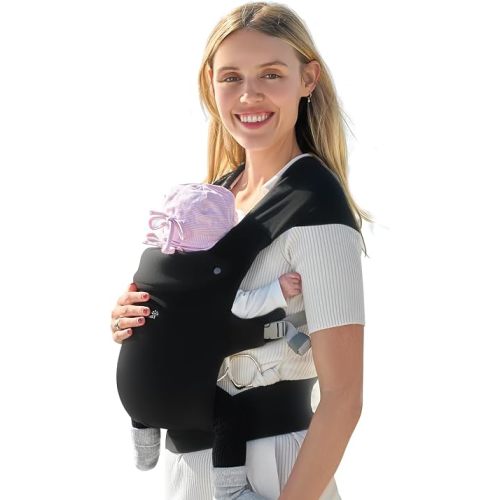GROWNSY Newborn Carrier, Ergonomic, Cozy Baby Carrier, Black