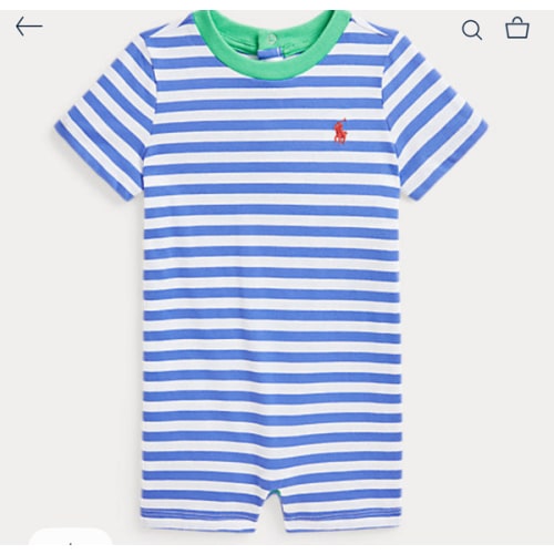 Striped Cotton Jersey Shortall