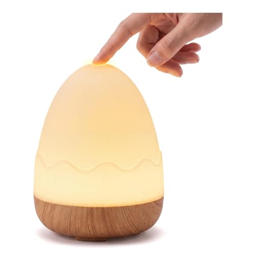 BomKra Egg Light for Nursery, Eye-Caring Touch Control Rechargeable Baby Night Light with 13 Color Modes, Dimmable Night Feeding Egg Light for Baby Nursery & Kids Bedroom