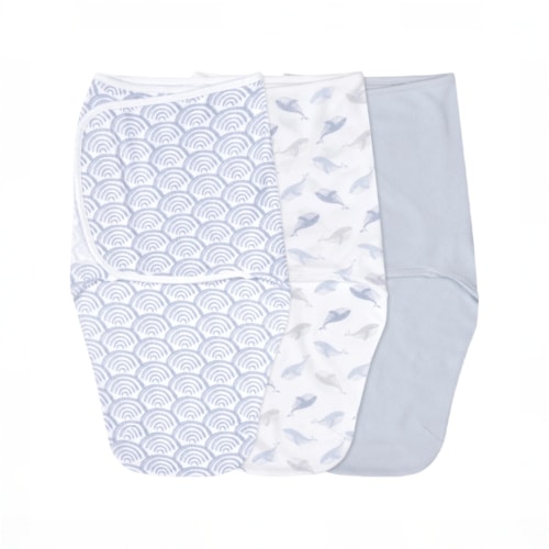 Aden + Anais Essentials Easy Wrap Swaddle (3 Pack), At Sea, Small (0-3 Months)