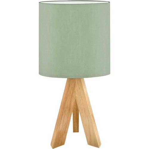 Tripod Table Lamp Sage Green Texture for Running Sublimation Printing 12 Boho Nightstand Lamp Small Bedside Lamps Fabric Lampshade for Kids Room, Nursery, Bedroom, Living Room