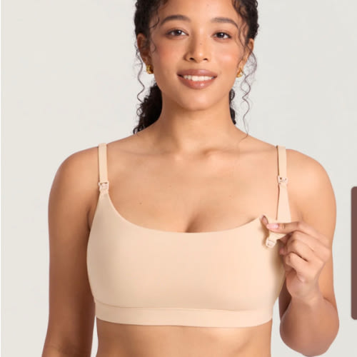 Cotton Scoop Neck Nursing Bralette