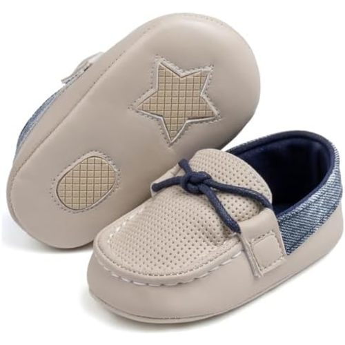 Infant Baby Boys Loafers Soft Sole PU Leather Toddler Moccasins Girls First Walking Crib Dress Shoes