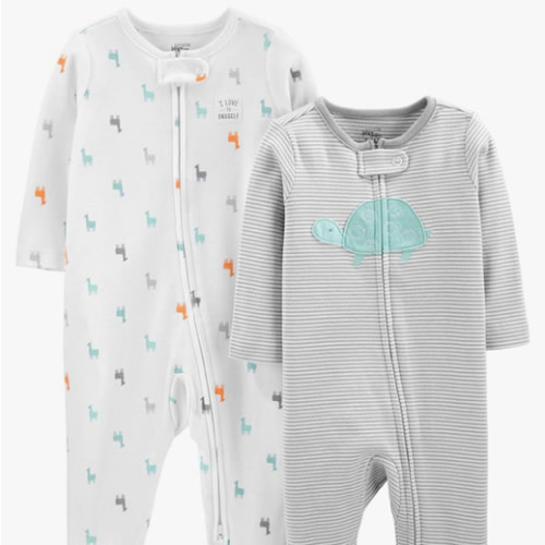 Simple Joys by Carter's unisex-baby Neutral 2-pack Cotton Footed Sleep and Play