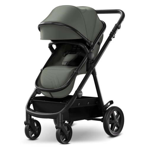 Mompush Meteor2, 2-in-1 Baby Stroller with Bassinet Mode, Adjustable Handle and Footrest, Forest, 23.2LB, Unisex