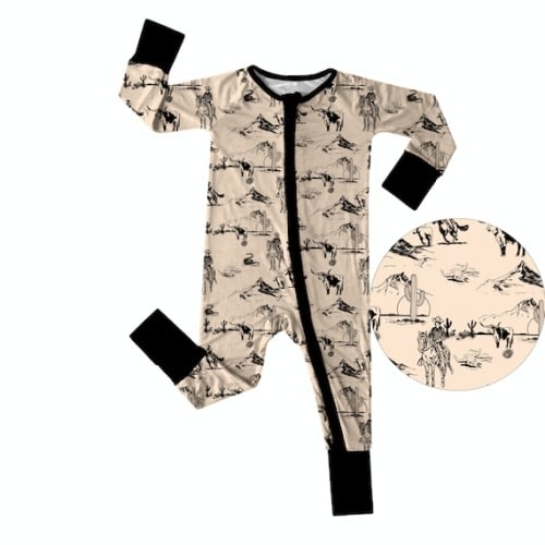 Calling All Cowboys Super Soft Bamboo Eco-friendly Bamboo Viscose Toddler and Baby Rompers - Etsy