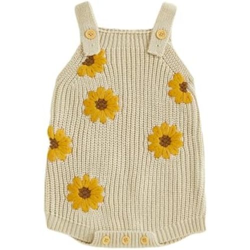 Baby Girl Winter Clothes Newborn Knit Sweater Romper Flower Knitted Onesie Top Cute Infant Fall Overalls Outfits