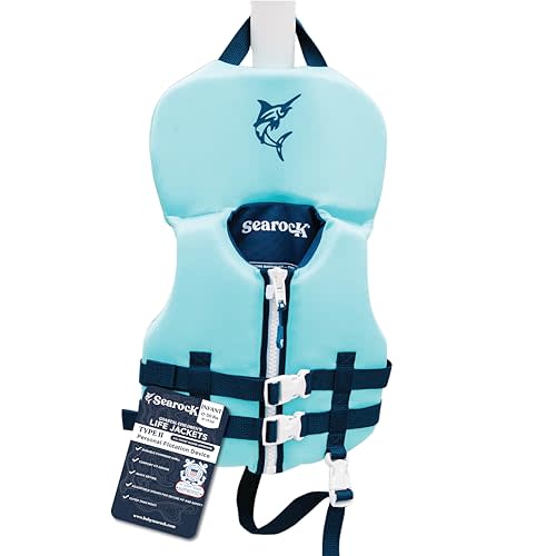 SearocK Children’s Life Jacket – US Coast Guard Approved Infant & Youth Life Vest for Boating, Fishing & Water Sports – Kids & Toddler PFD with Secure Buckles