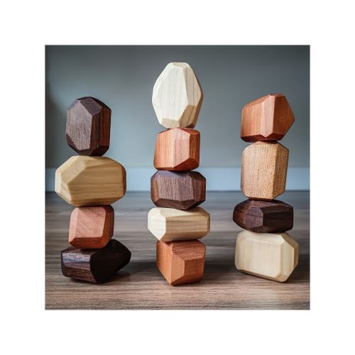Montessori Wooden Balance Rocks
