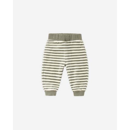 Velour Relaxed Sweatpant Spruce Stripe – Quincy Mae
