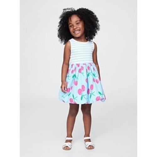 Baby & Toddler Mixed Media Bubble Dress | Gap