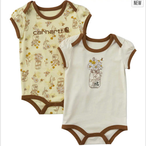 Girls' 2-Piece Short Sleeve Bee Print Bodysuit Set (Baby) | Summer Clothes & Accessories | Carhartt