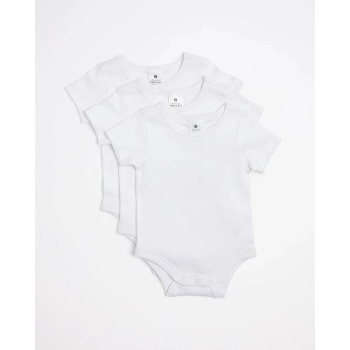 Target Baby 3 Pack Baby Organic Cotton Short Sleeve Bodysuits - Kmart