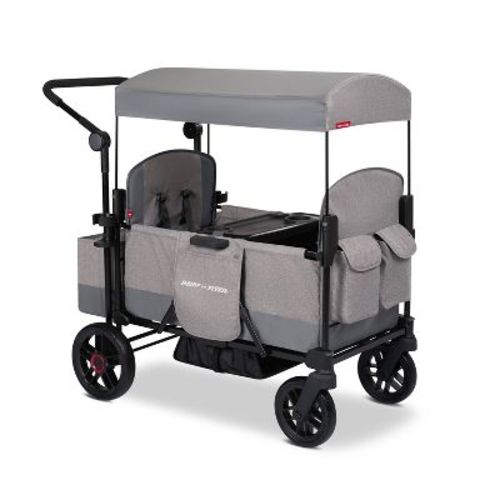 Radio Flyer Pathfinder Double Seater Stroller Wagon - Gray
