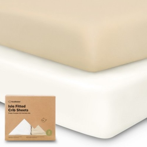 KeaBabies 2pk Isla Fitted Crib Sheets for Boys, Girls, Baby Crib Sheet, Fits Standard Nursery Crib Mattresses, Color: Khaki