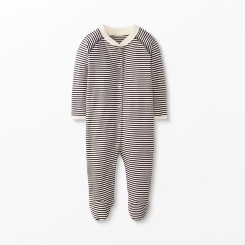 Hanna Andersson Baby Pima Cotton Layette Footed Sleeper- Soft Black