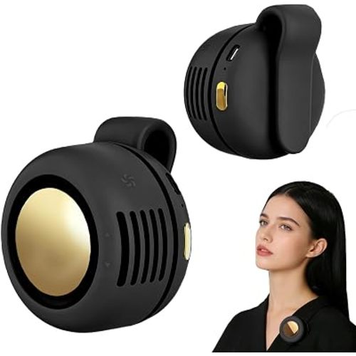 Portable Fan,Clip On Waist Bladeless, Ultra-Quiet Personal Mini Neck Fan