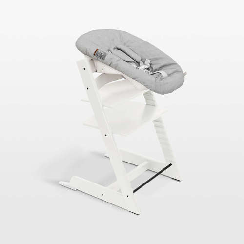 Stokke ® Tripp Trapp ® White Wood Baby High Chair and Newborn Set