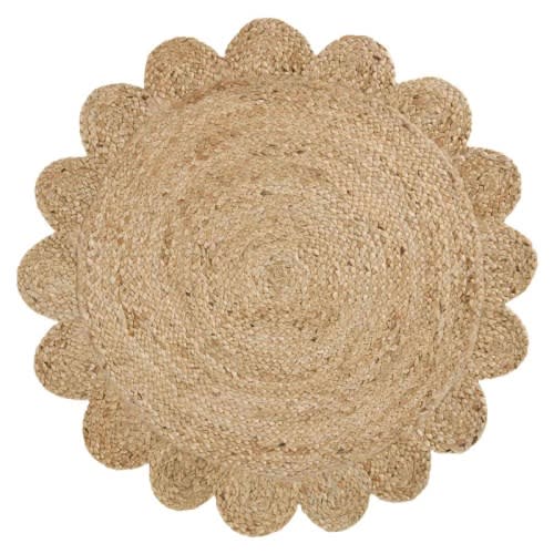 Honeybloom Daisy Jute Round Accent Rug 3ft | Home Decor | At Home