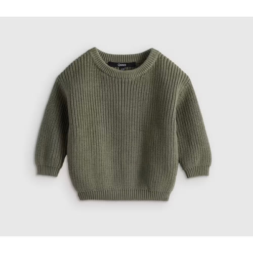 100% Organic Cotton Fisherman Tunic Sweater  in Agave