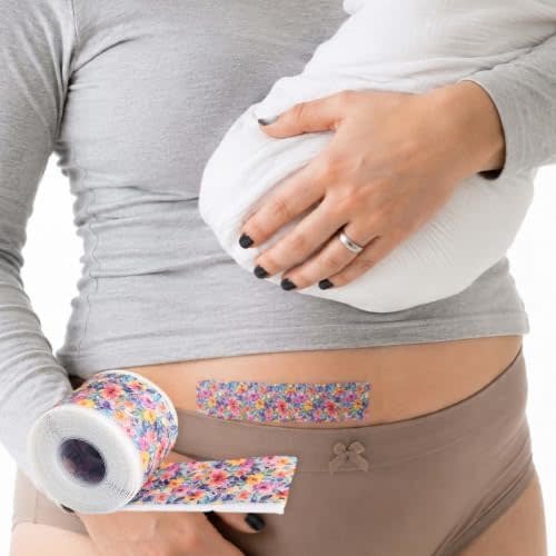 Silicone Scar Sheets for Surgical Scars, C Section Recovery, Floral