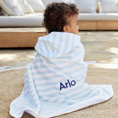 Mini Stripe Baby Beach Hooded Towel UPF 50+