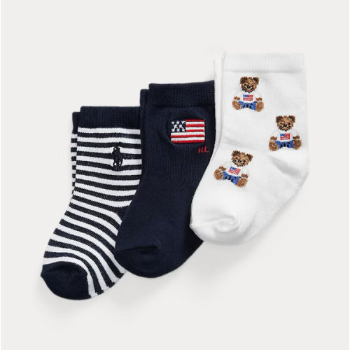 Polo Bear Crew Sock 3-Pack Set