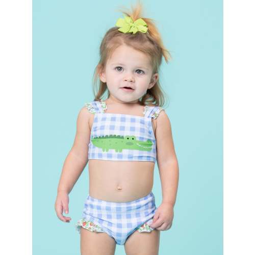 Gingham Gator Splash Swimsuit