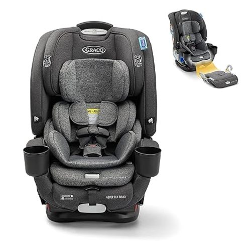Graco 4Ever DLX Grad 5-in-1 Car Seat, Harrison Infant, Toddler, Booster, Convertible Car Seat, Features Slim Fit and Removable Seat Belt Trainer