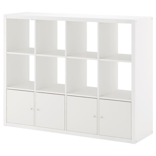 KALLAX Shelf unit with 4 inserts - white 57 5/8x43 7/8 "