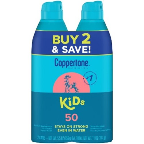 Coppertone Kids Sunscreen Spray - SPF 50 - 11oz - Twin Pack